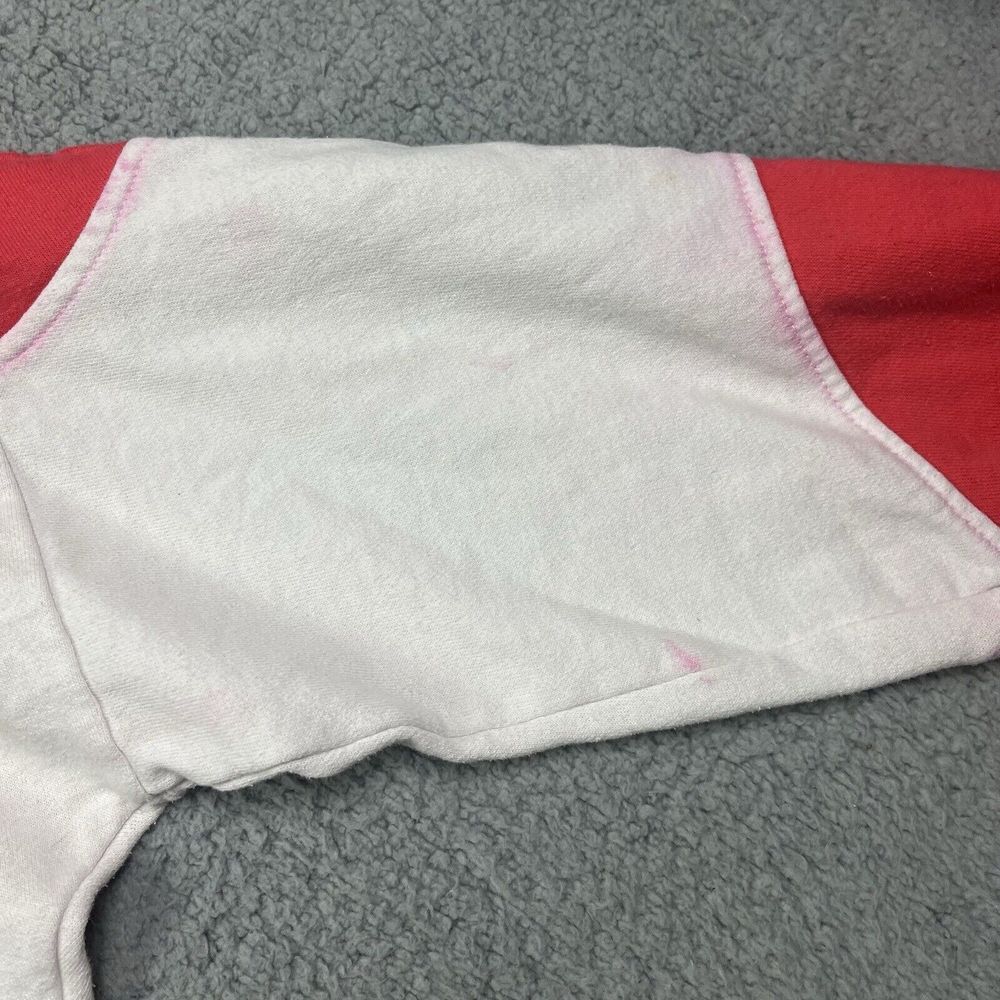 Vintage College Of St Scholastica Sweater Pink White Sweatshirt MN Minnesota 80s - Picture 3 of 12